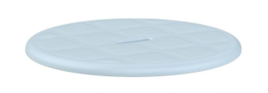 Douchekruk – rond zachte zitting licht blauw