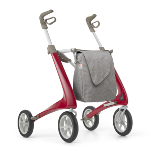 byACRE Carbon Ultralight Rollator met Weekendtas – Rood M