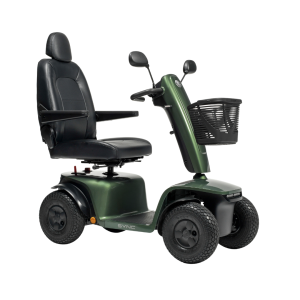 Vermeiren Sync - Scootmobiel 15 km/u - Draaibare Stoel - LED Verlichting - Compact Design - Olive Green